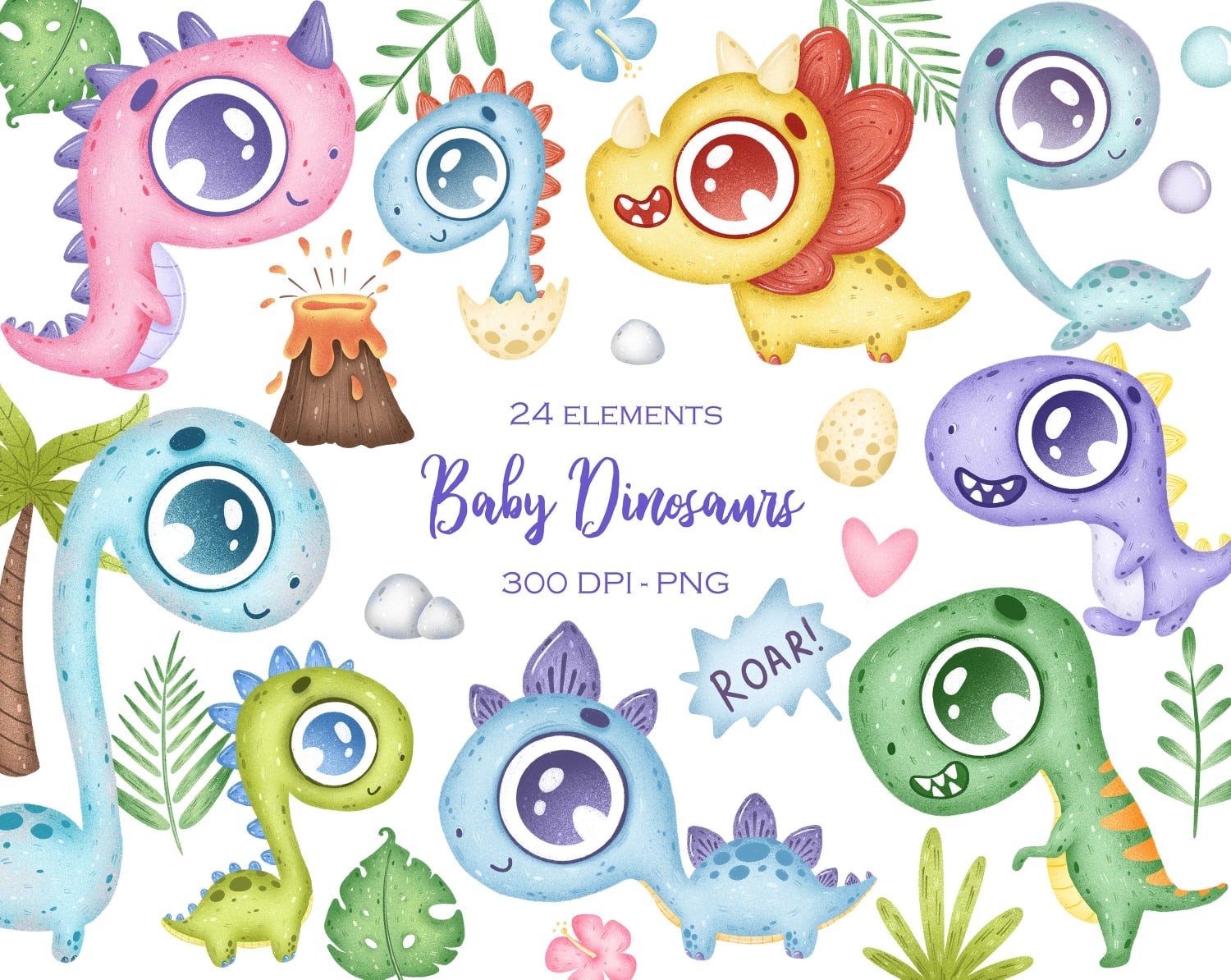 Dinossauros Baby Kit Digital Dinossauros Baby - Imagem 1