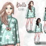 Arquivo Kit Digital Garotas Vestidas Para Festa de Natal