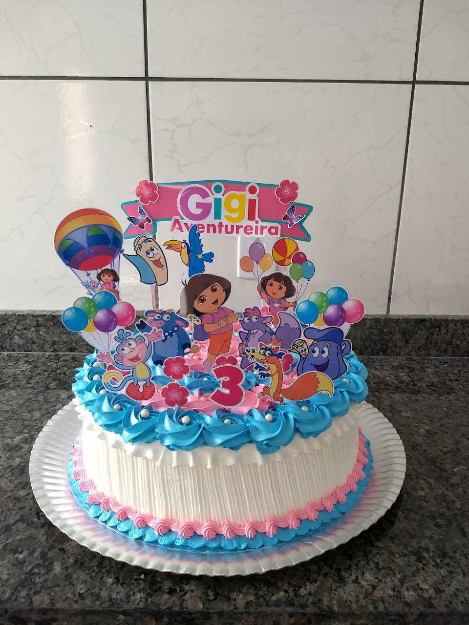 Dora Aventureira 1 Arquivo Topo de Bolo Dora Aventureira 1 - Imagem 1