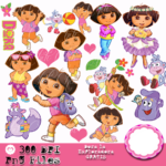 Kit Digital Dora Aventureira Clipart