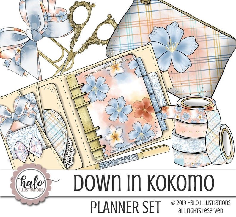 Down In Kokomo Planner-Halo Kit Digital Planner Menina - Imagem 1