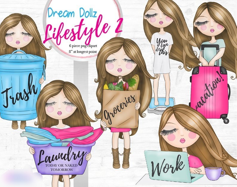 Dream Dollz Lifestyle 2 Brunette-Gaynor Kit Digital Dream Dollz Morena - Imagem 1