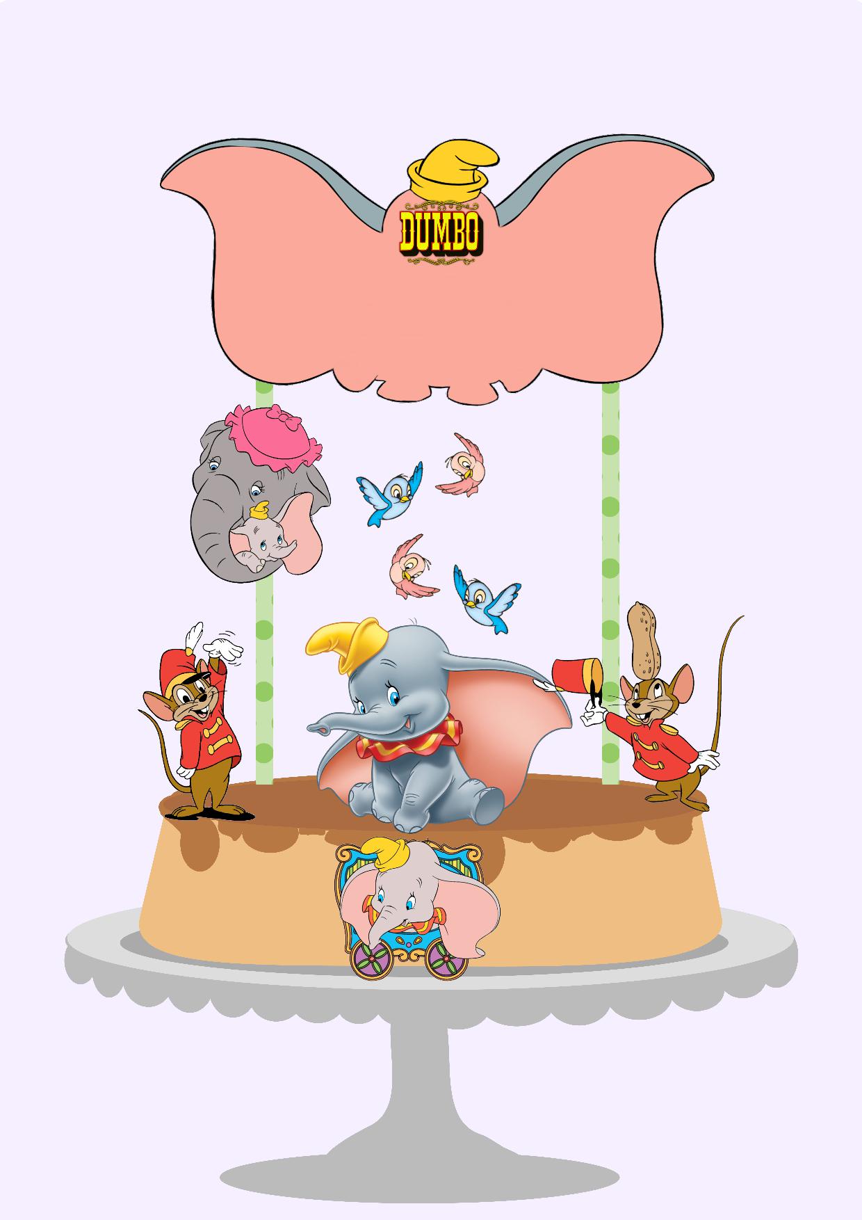 Dumbo Arquivo Topo de Bolo Dumbo - Imagem 1