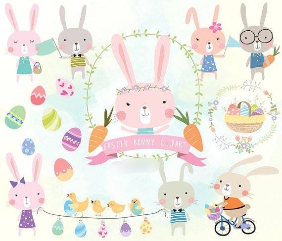 Easter2016 Kit Digital Coelhinhos - Imagem 1
