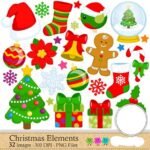 Kit Digital Elementos de Natal