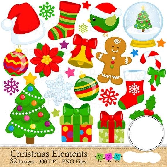 Elementos de Natal Kit Digital Elementos de Natal - Imagem 1