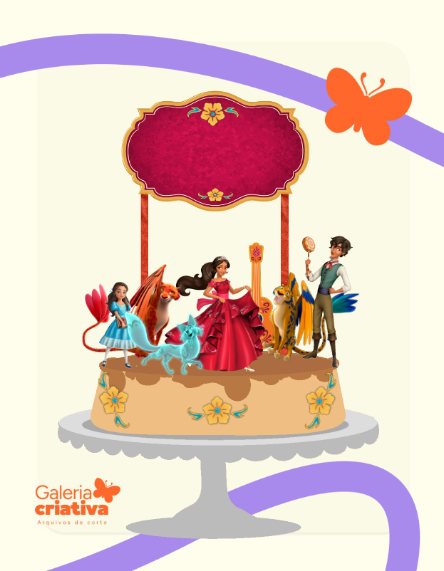 Elena de Avalor Arquivo Topo de Bolo Elena de Avalor - Imagem 1