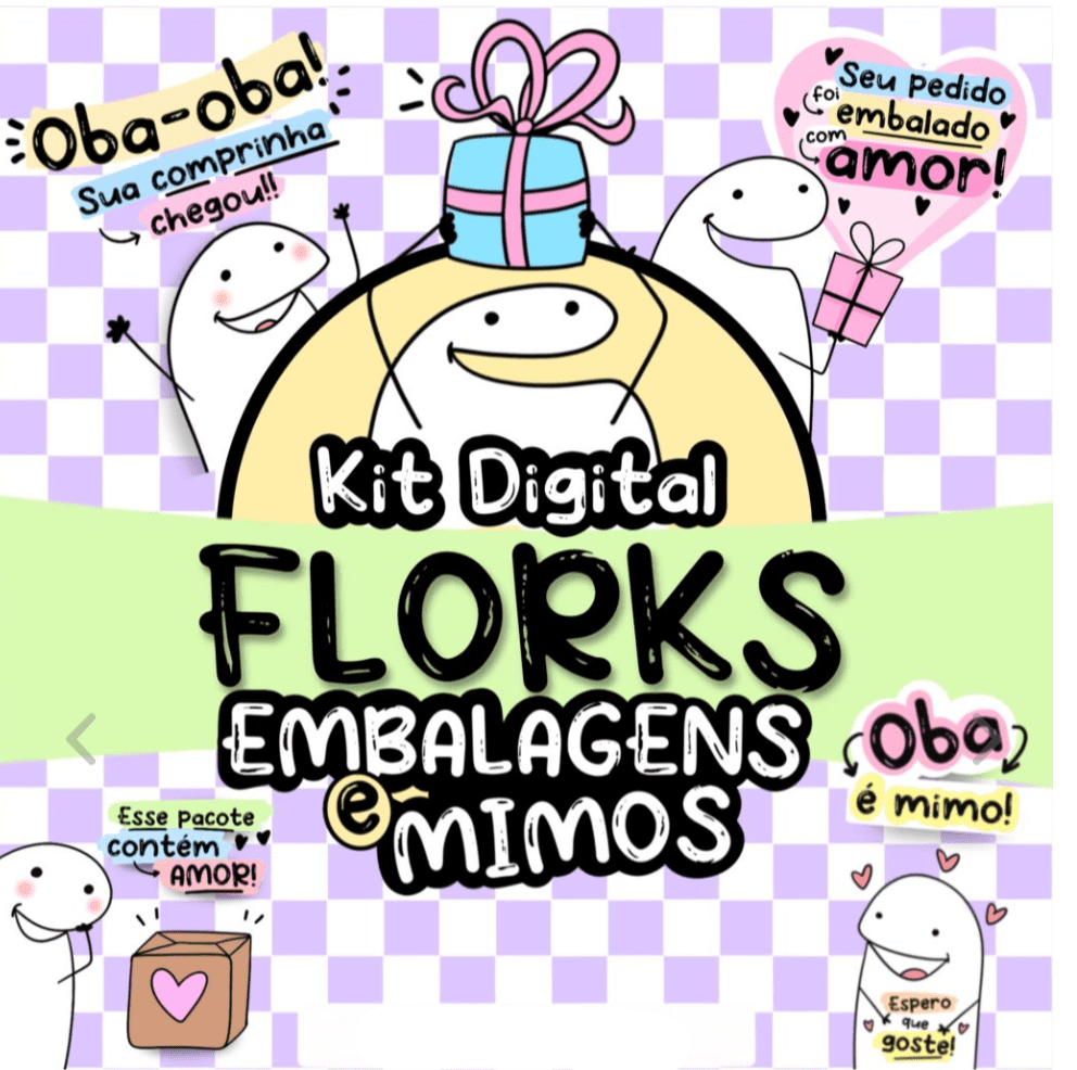Embalagens e Mimos Kit Digital Florks Embalagens Mimos - Imagem 1