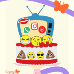 Arquivo Topo de Bolo Emoji Emoticon em Camadas