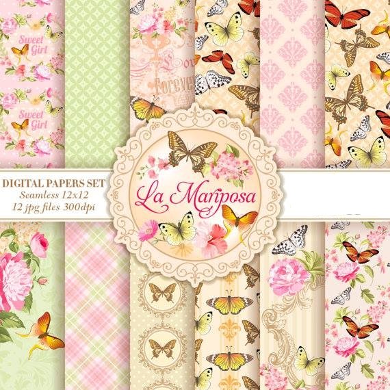 Enchantica - La Mariposa Kit Digital Papeis Borboletas - Imagem 1