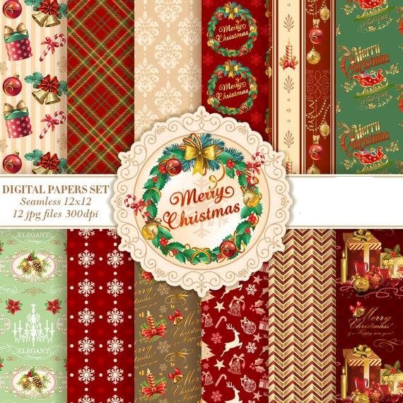 Enchantica - Merry Christmas Kit Digital Papeis Feliz Natal - Imagem 1