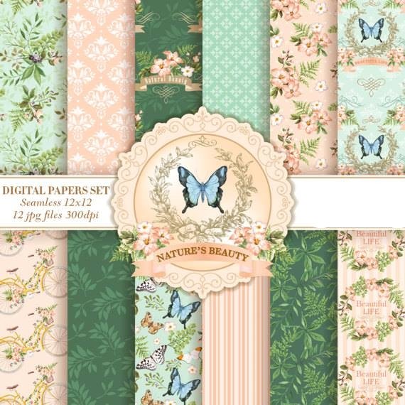 Enchantica - Nature Beauty Kit Digital Papeis Beleza da Natureza - Imagem 1