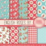 Kit Digital Papeis Rosas Inglesas