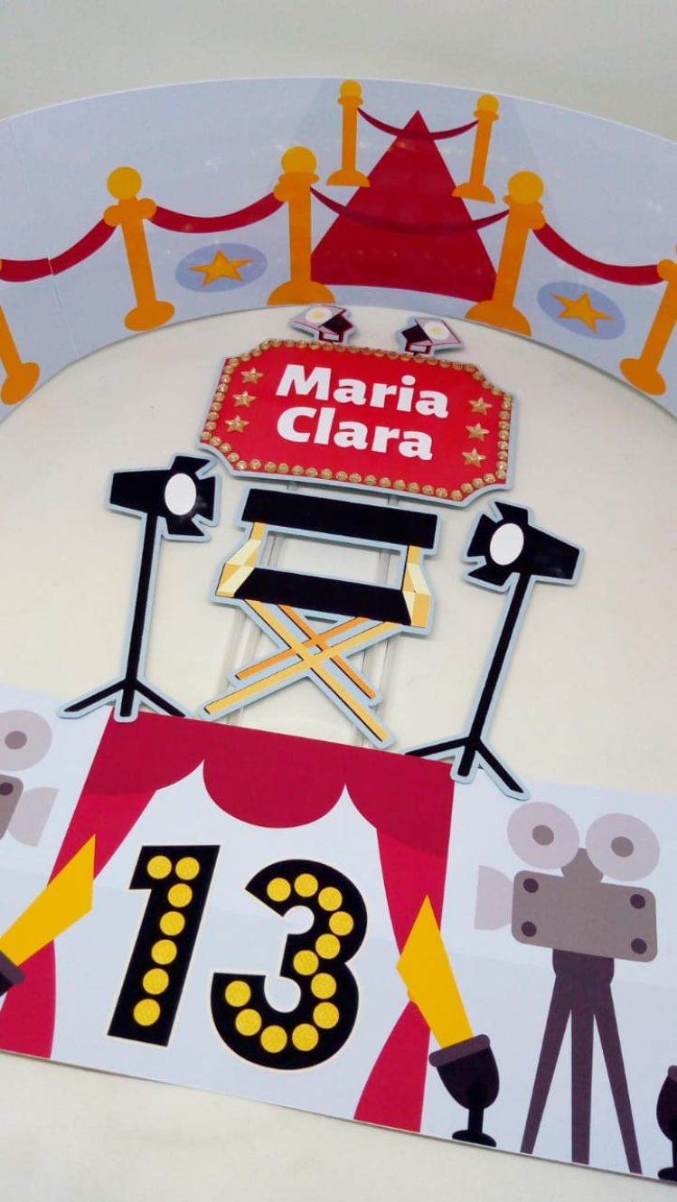 Estrela de Cinema Arquivo Topo de Bolo Estrela de Cinema - Imagem 1