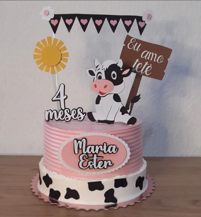 Eu amo Tetê Vaquinha 4 Arquivo Topo de Bolo Eu amo Tetê Vaquinha 4 - Imagem 1