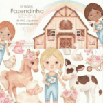 Kit Digital Fazendinha Menina