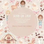 Kit Digital Fazendinha Menina Festa em Casa