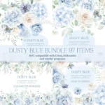 Kit Digital Azul Floral