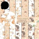 Kit Digital Papeis Animais da Floresta