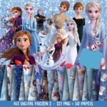 Kit Digital Papeis Frozem