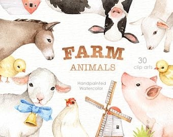 Farm Animals Kit Digital Animais da Fazenda - Imagem 1