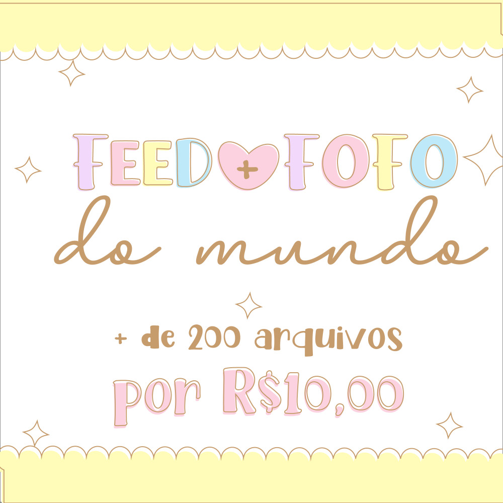 Feed + fofo do mundo! Kit Digital Feed + Fofo do Mundo - Imagem 1