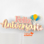 Arquivo Topo de Bolo Feliz Aniversário Balões 2
