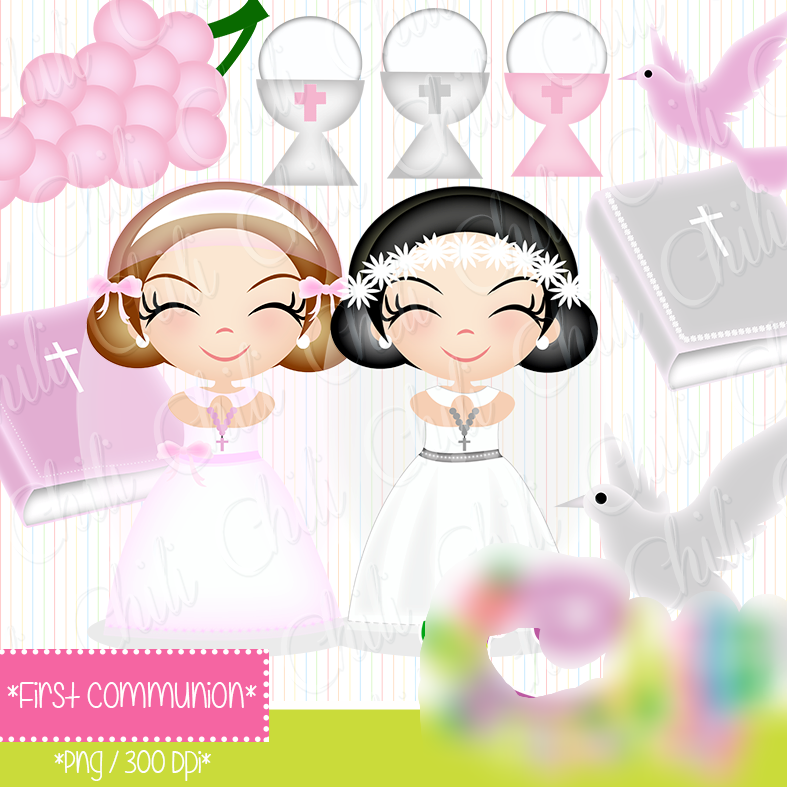 First Communion 3 Kit Digital Primeira Comunhão - Imagem 1