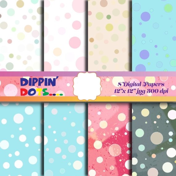 Flair_Dippin Dots Arquivo Kit Digital Papéis Estampa Bolinha - Imagem 1