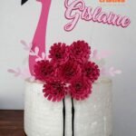 Arquivo Topo de Bolo Flamingo Flores 3