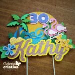 Arquivo Topo de Bolo Flamingo em Camadas 61