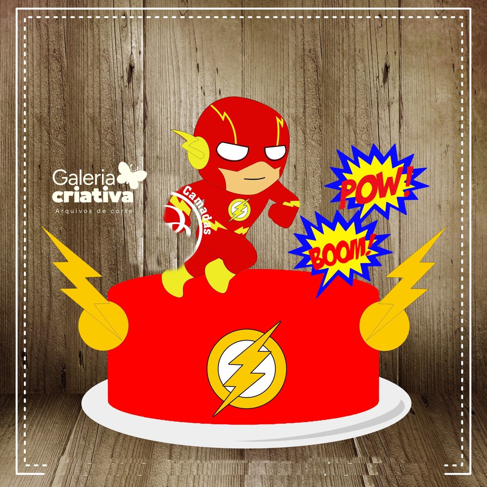 Flash_DP_Coletiva_By Adriana Castro Arquivo Topo de Bolo Flash - Imagem 1