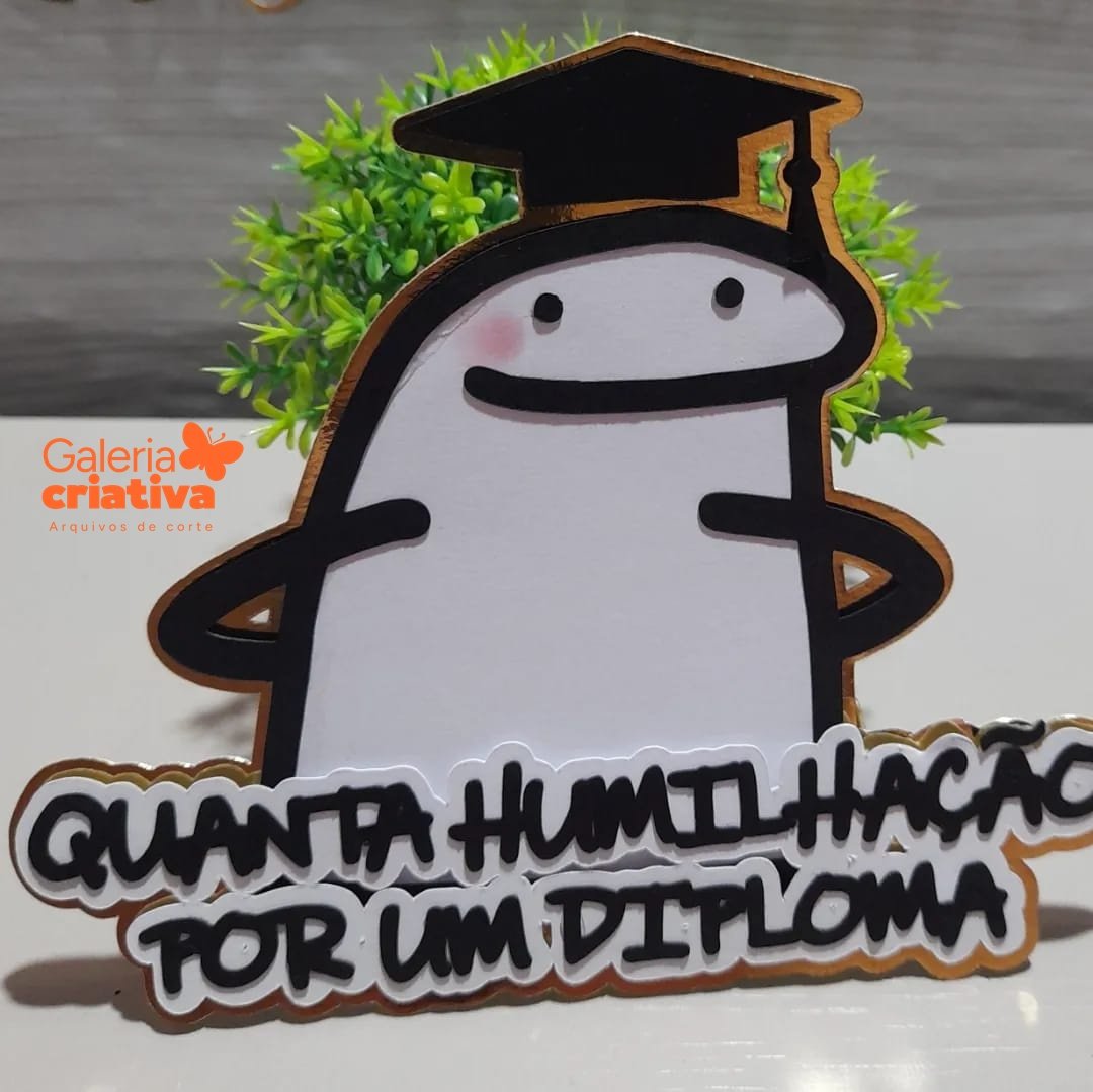 Flork Diploma Arquivo Topo de Bolo Flork Diploma - Imagem 1