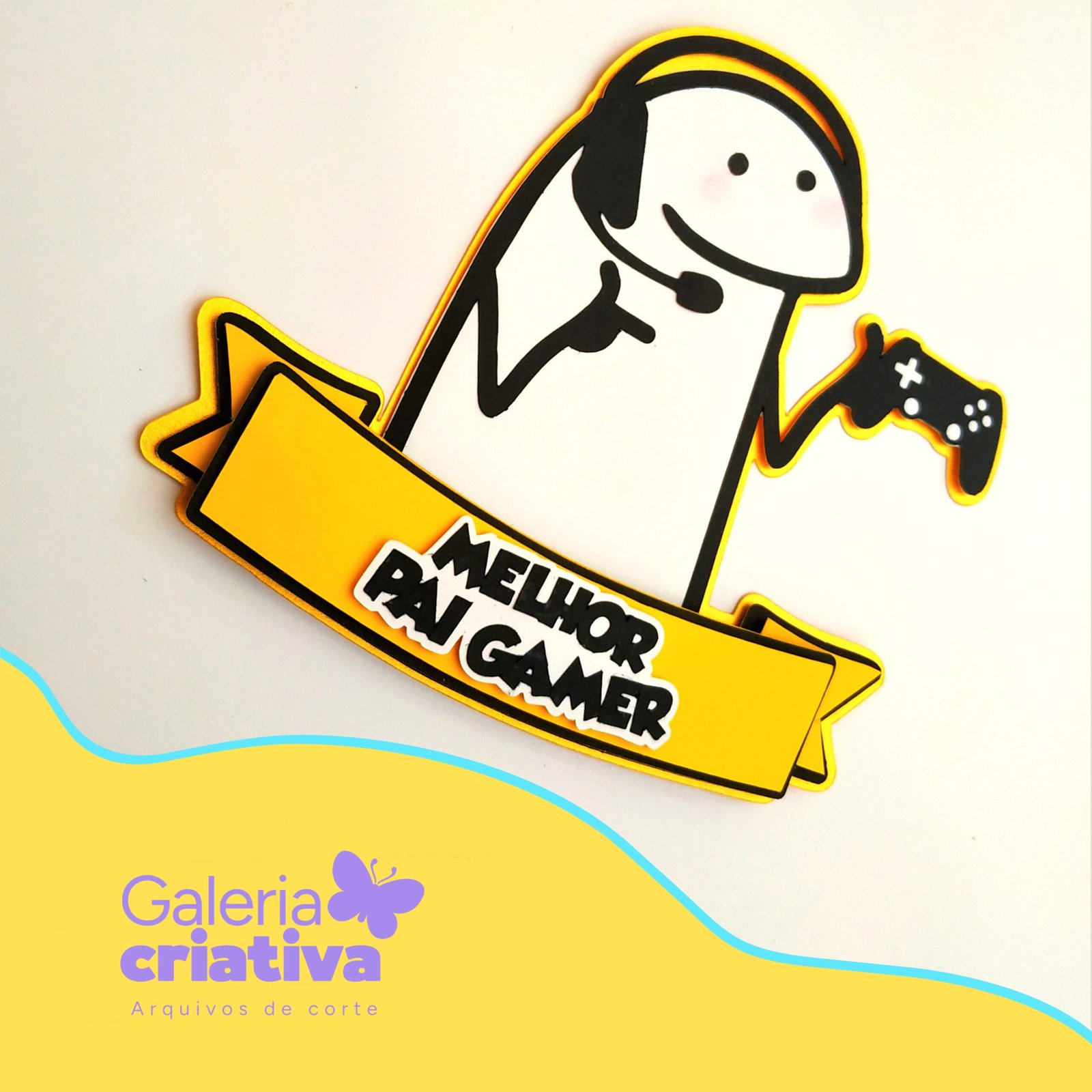 Flork Melhor Pai Gamer Arquivo dia dos PaisTopo Flork Melhor Pai Gamer - Imagem 1