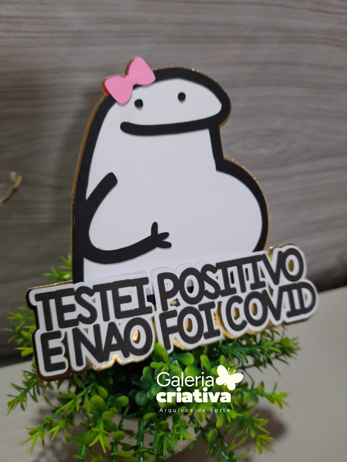 Flork Testei Positivo 2 Arquivo Topo de Bolo Flork Testei Positivo 2 - Imagem 1