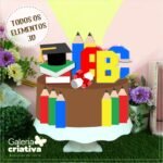 Arquivo Topo de Bolo Formatura ABC 3D