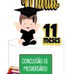 Arquivo Topo de Bolo Formatura Concluindo Mesversário Menino