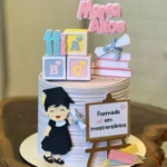 Arquivo Topo de Bolo Formatura Mesversário Baby Menina