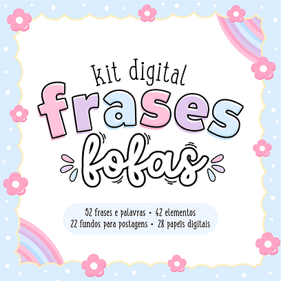Frases Fofas Kit Digital Frases Fofas - Imagem 1