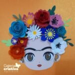 Arquivo Topo de Bolo Frida Kahlo Flores 3