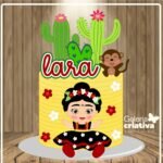 Arquivo Topo de Bolo Frida Kahlo baby em camadas