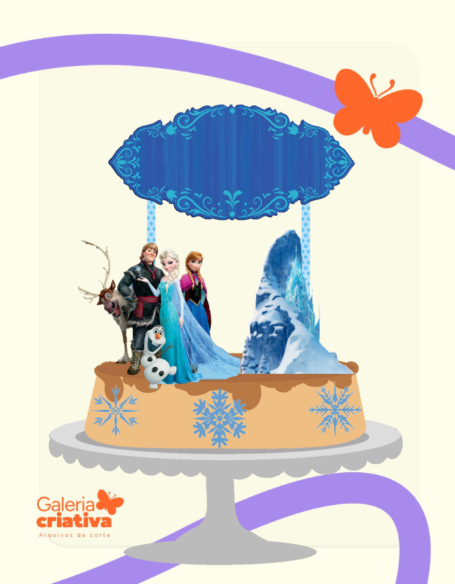 Frozen 1 Arquivo Topo de Bolo Frozen 1 - Imagem 1