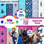 Kit Digital Papeis Frozem 9