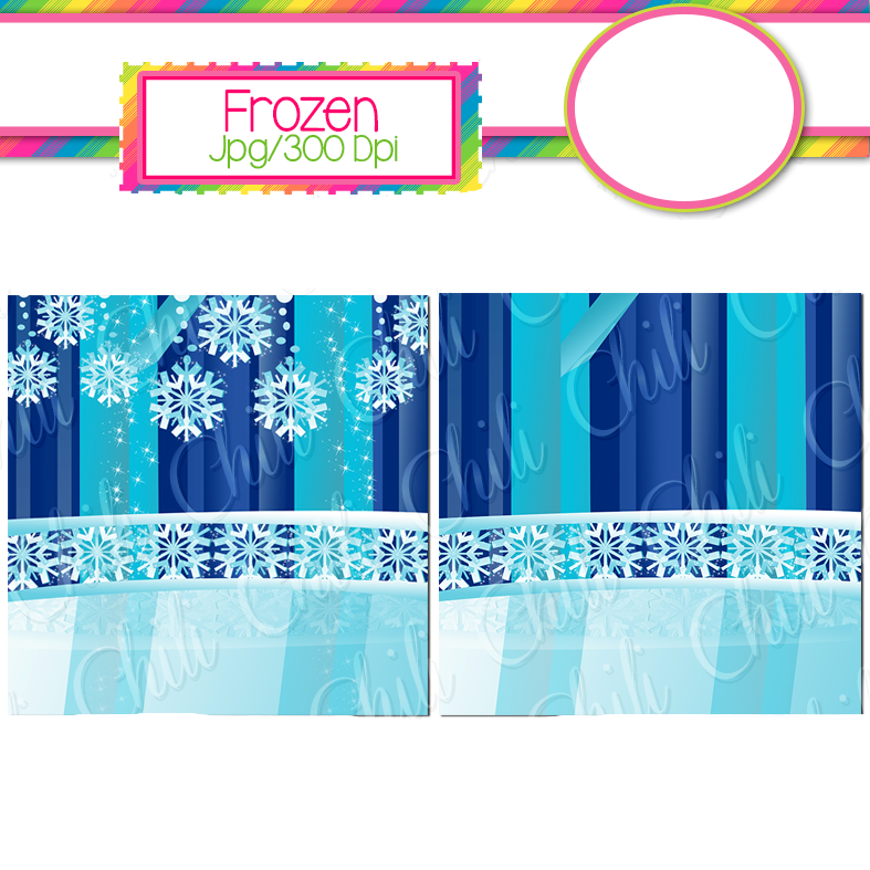 Frozen Chiliclipart PAPEL Kit Digital Papeis Frozen Clipart - Imagem 1