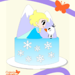 Arquivo Topo de Bolo Frozen Cute em Camadas 3