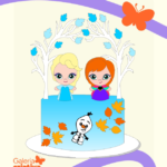 Arquivo Topo de Bolo Frozen Cute em Camadas 4