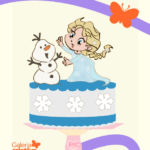 Arquivo Topo de Bolo Frozen Cute em Camadas 6