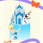 Arquivo Topo de Bolo Frozen Cute em Camadas 7