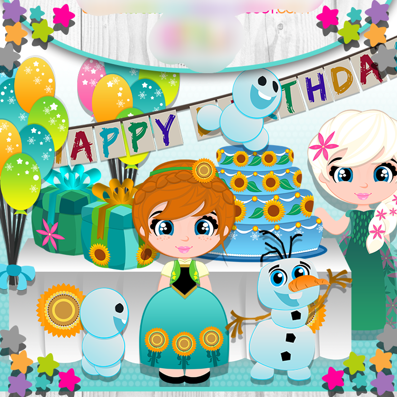 Frozen Fever Chili Cute Designs Kit Digital Frozem Aniversário - Imagem 1