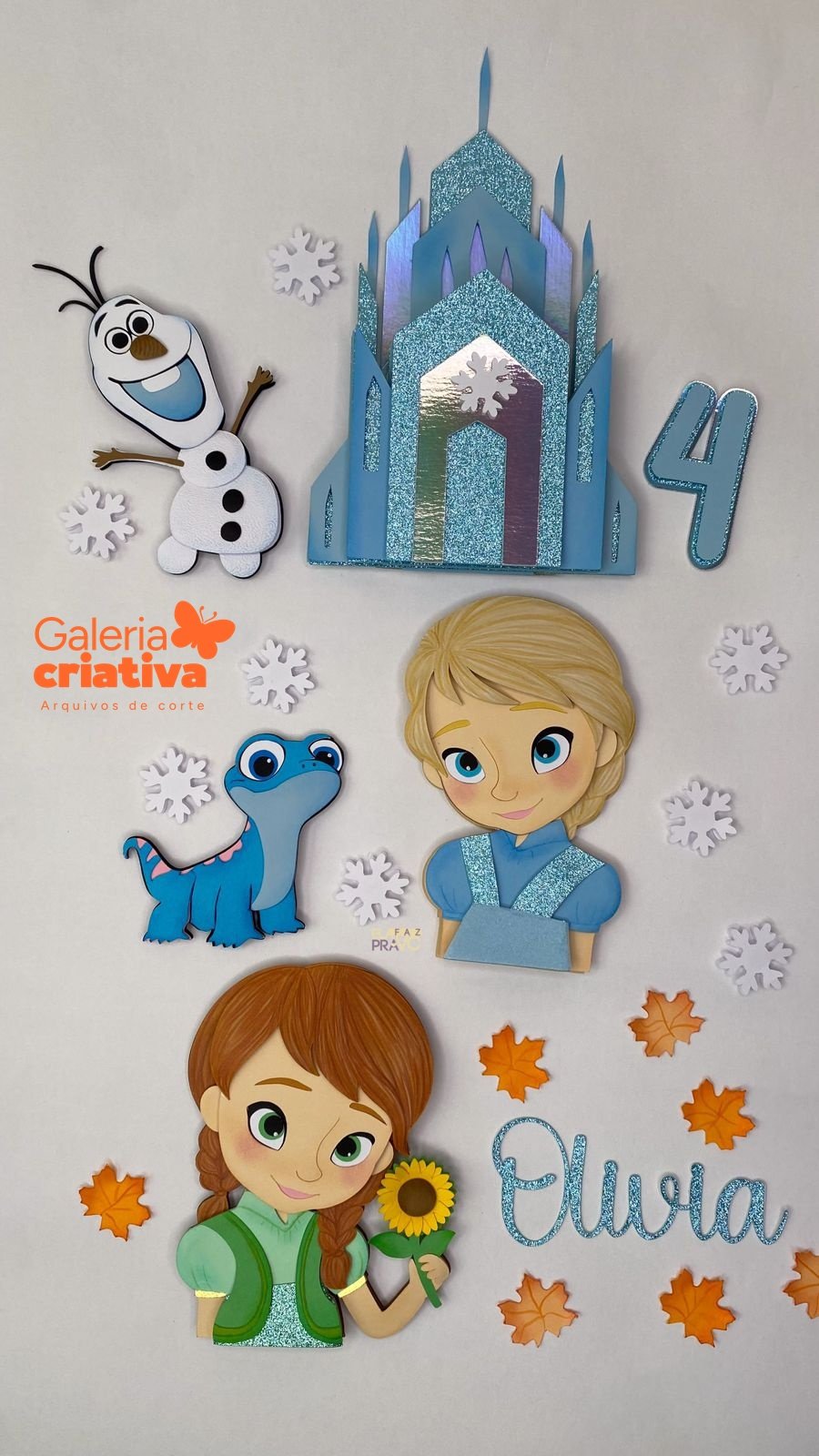 Frozen em Camadas 2 Arquivo Topo de Bolo Frozen em Camadas 2 - Imagem 1